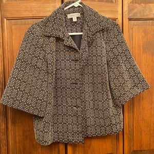 Petite medium gray/cream Coldwater Creek Jacket
